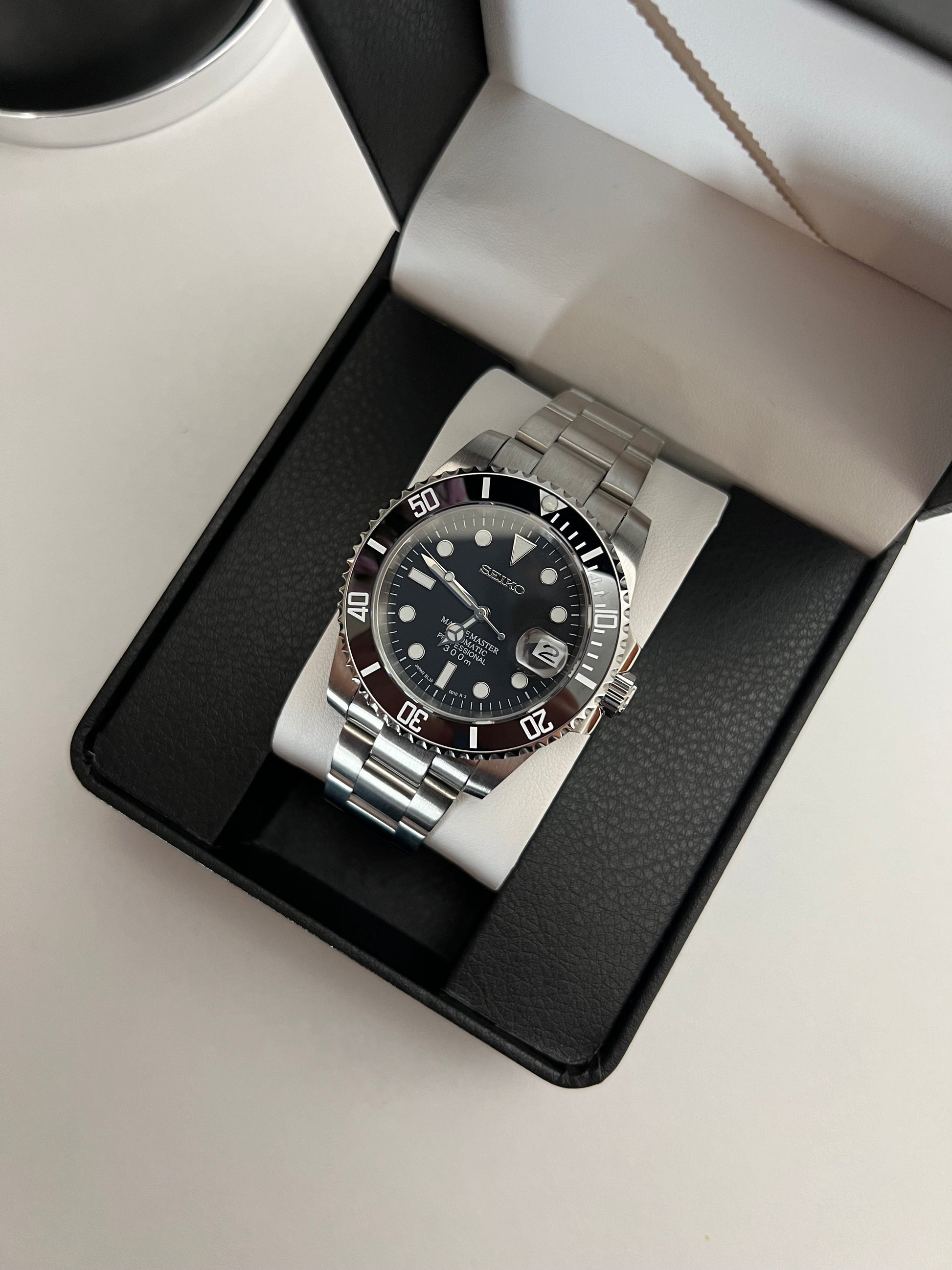 Seiko mod Submariner Black