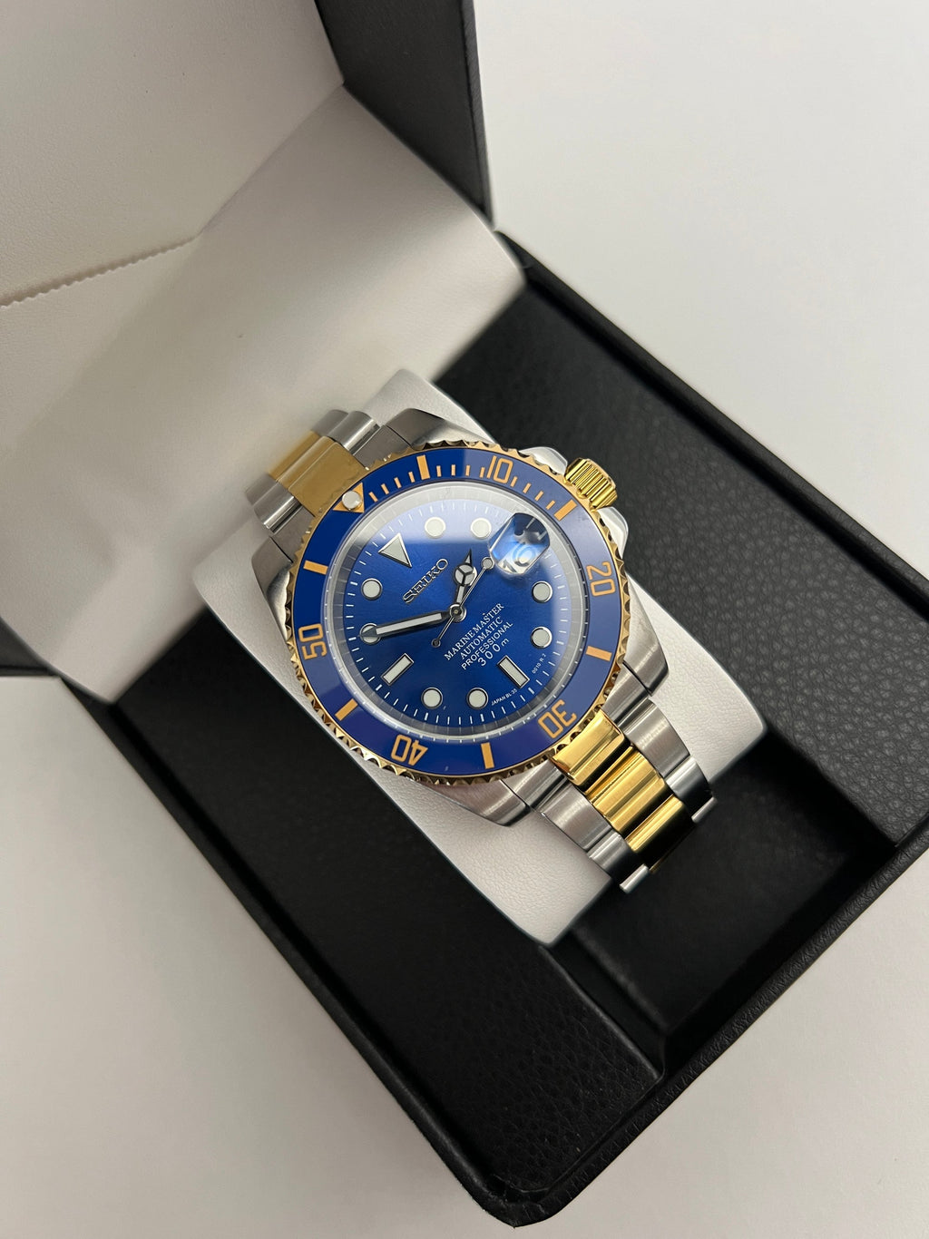 Seiko Mod Submariner Smurf – automatski sat, 40mm