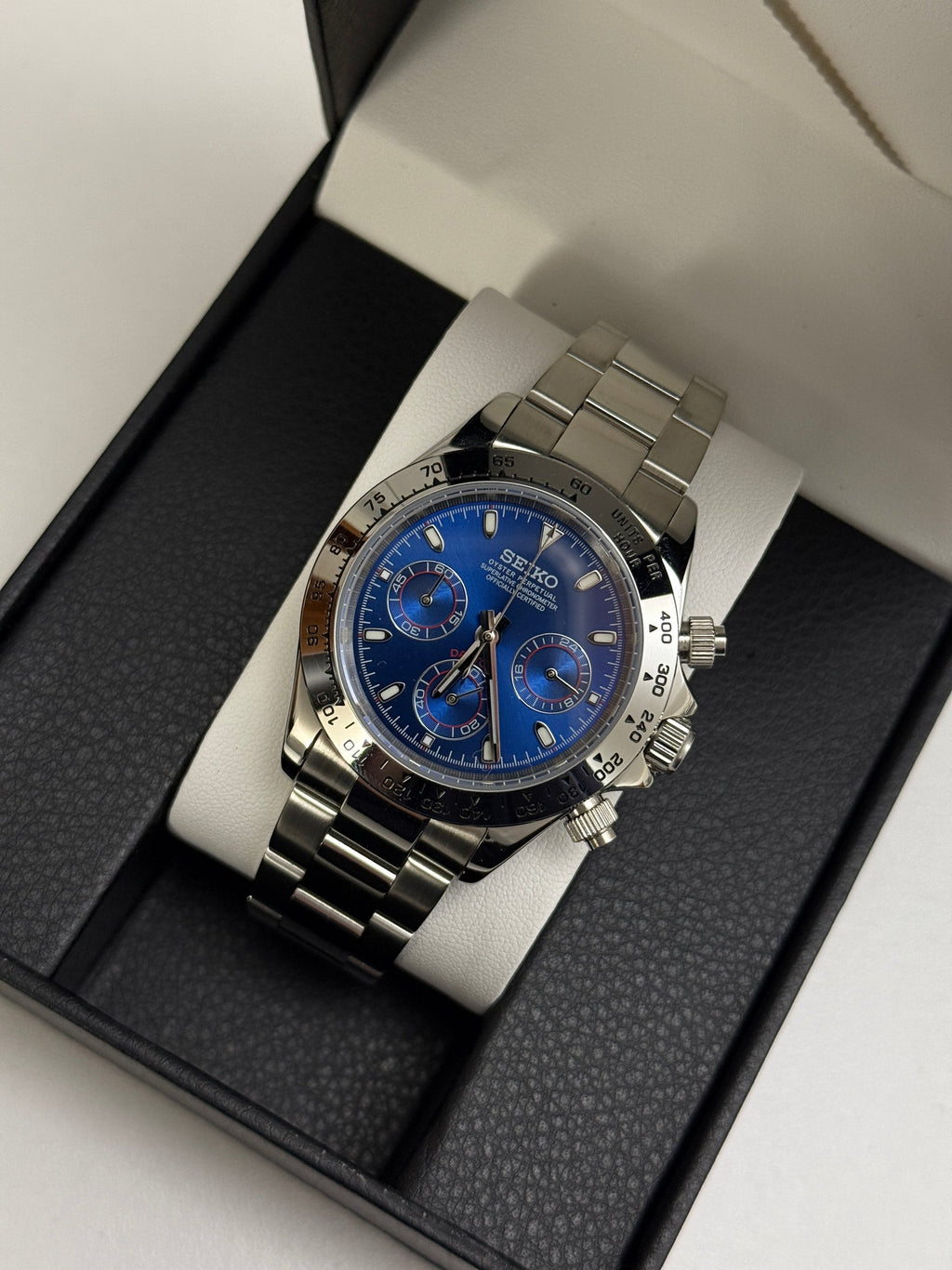 Seiko Mod Daytona Blue – hronograf, 40mm
