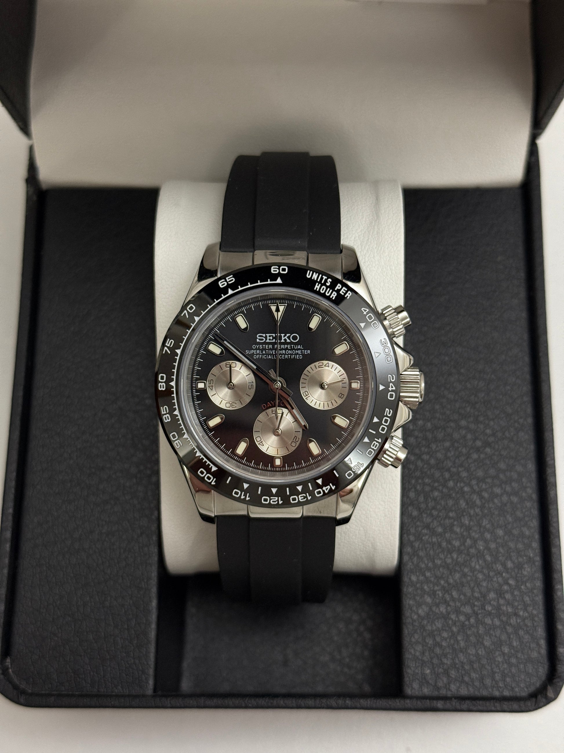 Seiko Mod Daytona Black 2