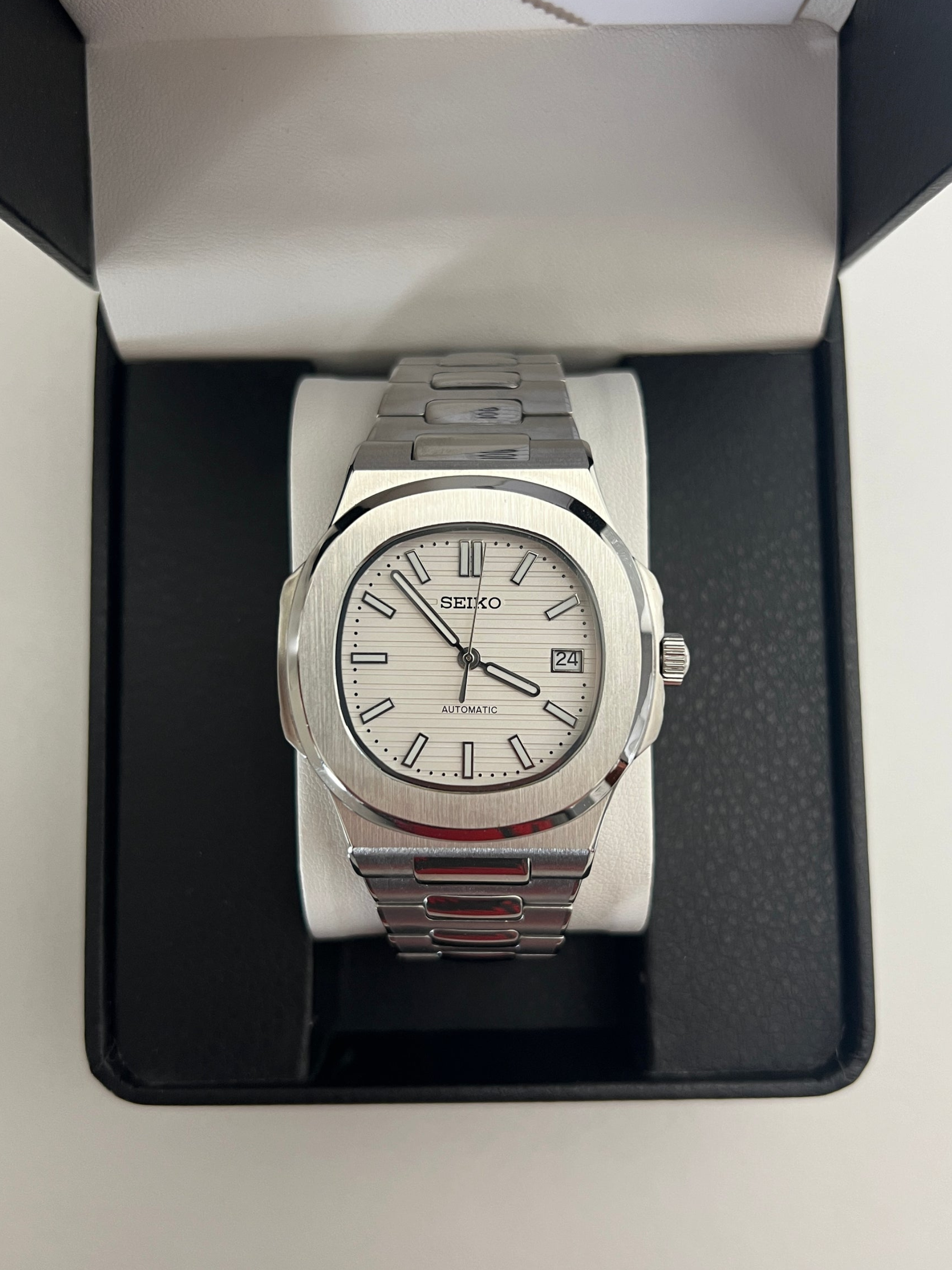 Seiko Mod Nautilus White