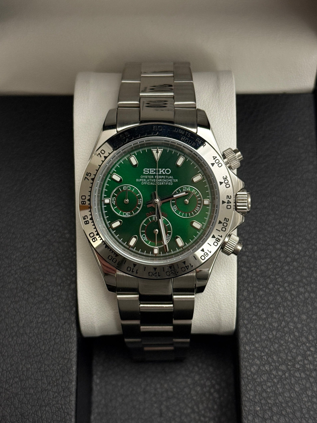 Seiko Mod Daytona Green – hronograf, 40mm