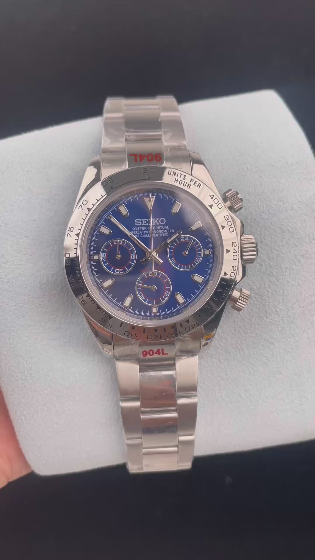 Seiko Mod Daytona Blue – hronograf, 40mm