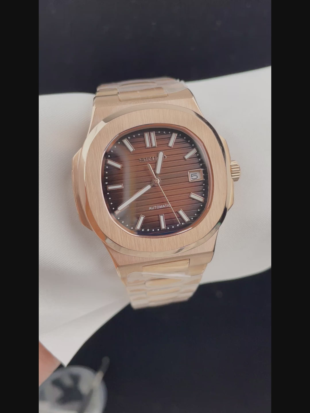 Seiko Mod Nautilus Rose Gold – automatski sat, 40mm