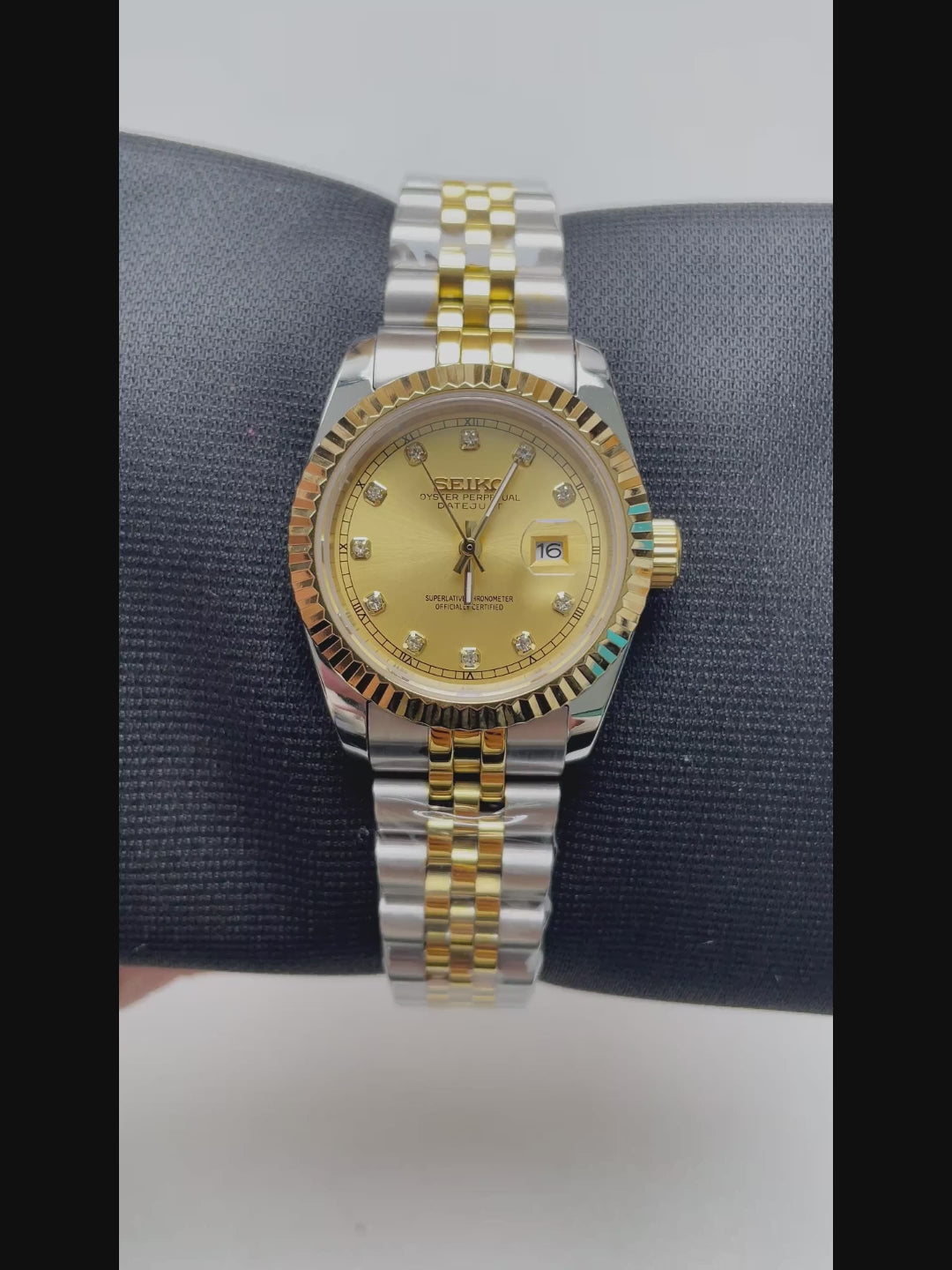 Seiko Mod Date Just Two Tone Gold – automatski sat, 31mm