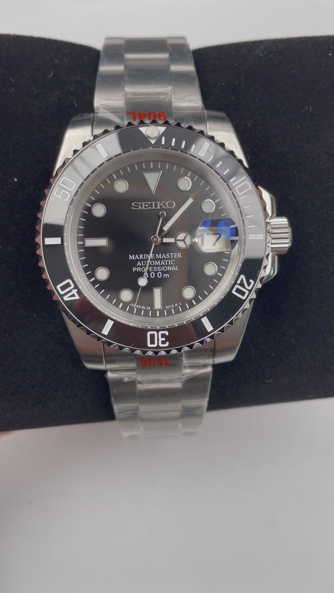 Seiko Mod Submariner Black – automatski sat, 40mm