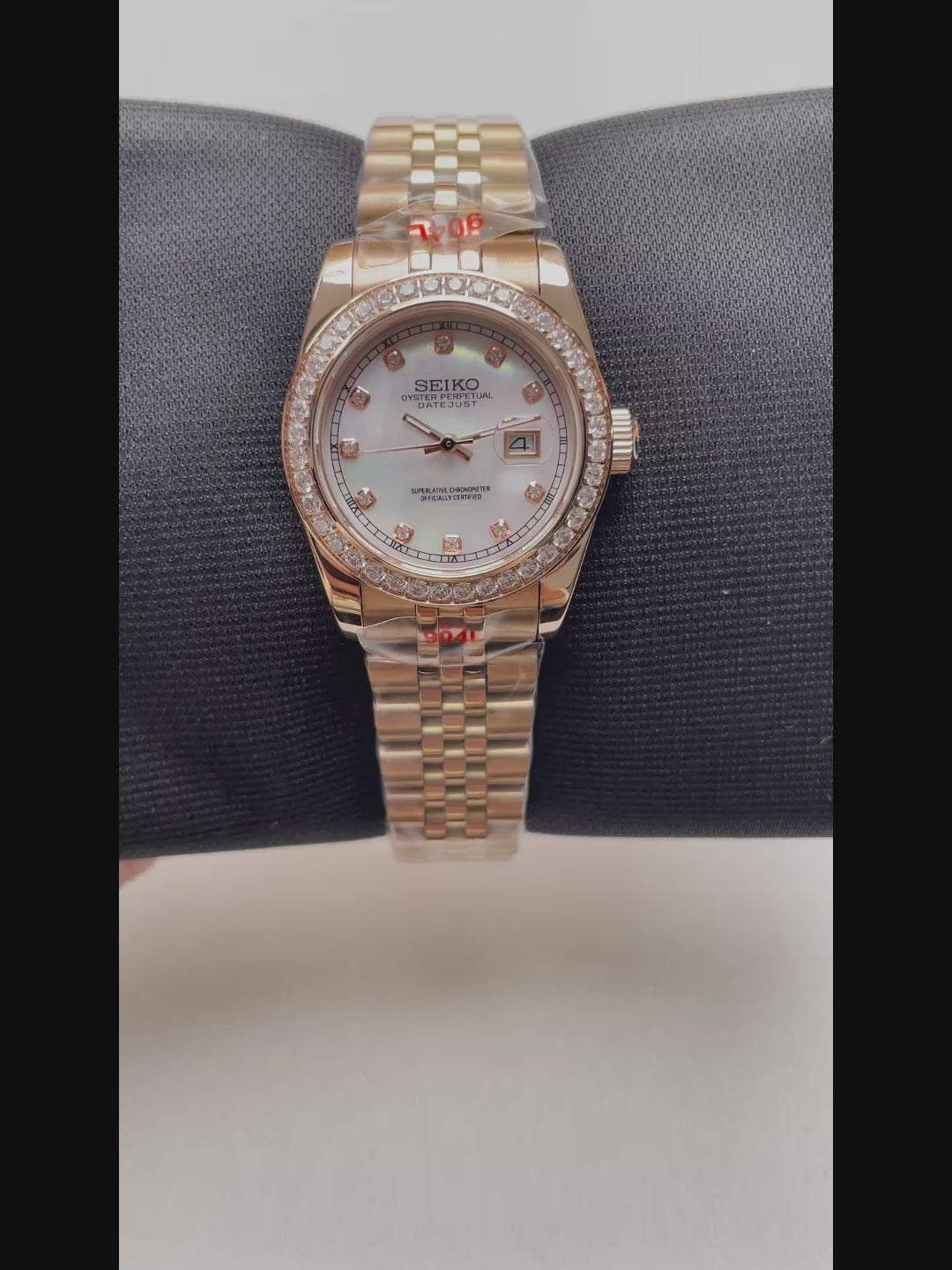 Seiko Mod Date Just Rose Gold Diamond 31mm – automatski sat, 31mm
