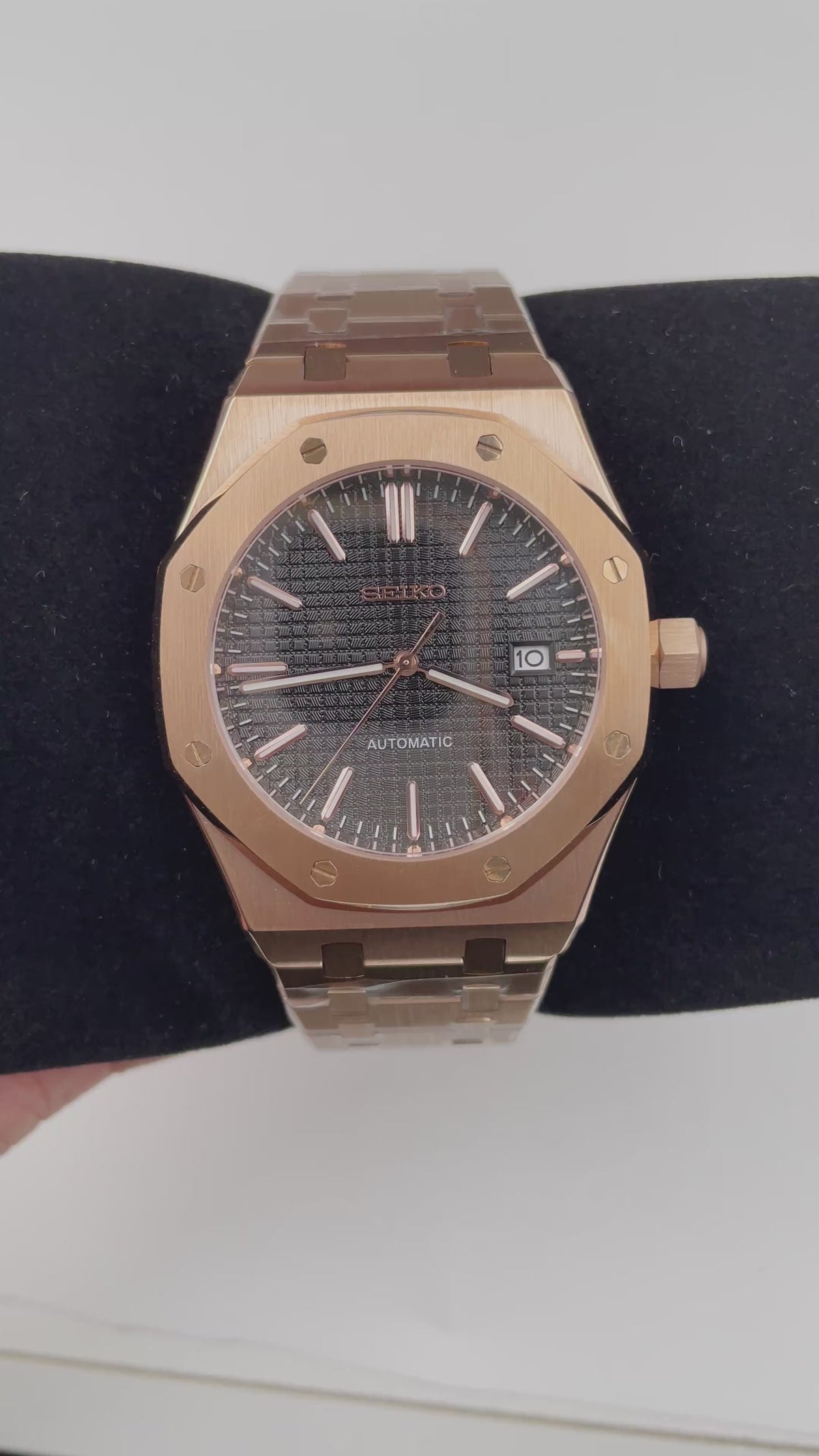 Seiko Mod Royal Oak Rose Gold – automatski sat, 42mm